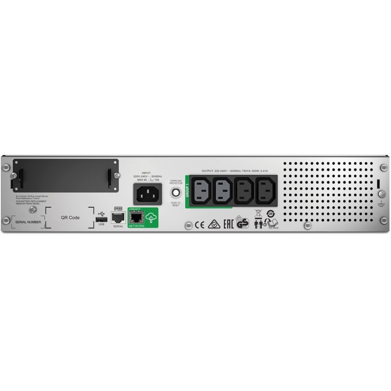 Buy APC Smart-UPS - SMT750RMI2UC - 750VA/500W Line-Interactive Rack 2U, Pure Sin... in Cyprus, Nicosia, Limassol, Larnaka, Pafos