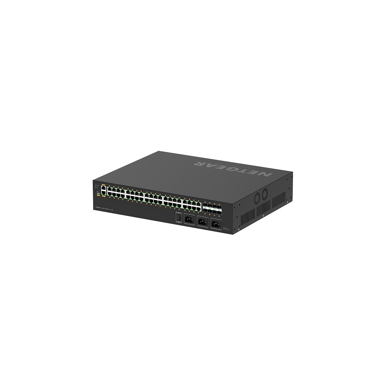 NETGEAR AV LINE - M4250-40G8XF-POE++ - 40x Gigabit PoE++ Ports, 8x SFP+, L2/L3 Managed, 2U Rackmount, Black