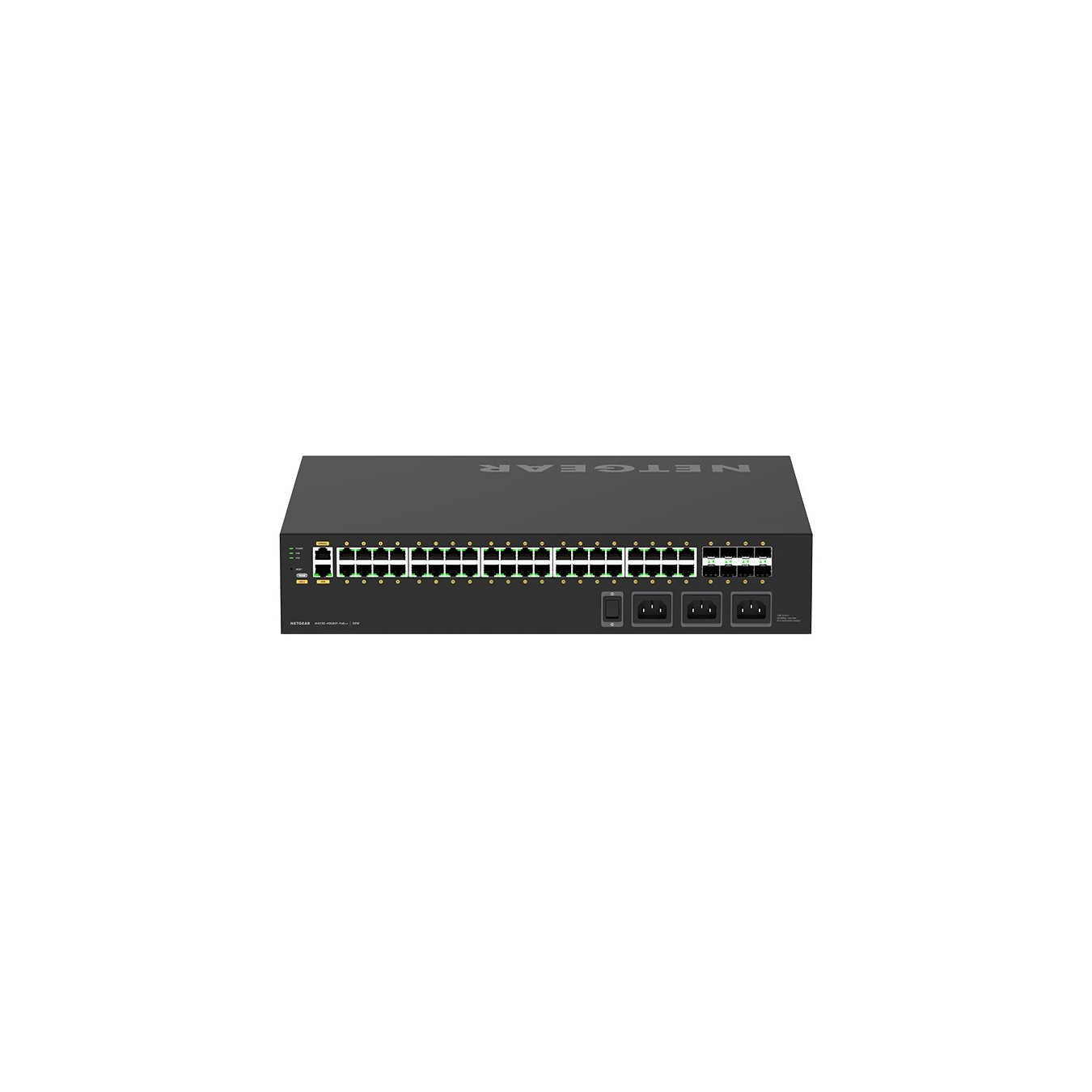 NETGEAR AV LINE - M4250-40G8XF-POE++ - 40x Gigabit PoE++ Ports, 8x SFP+, L2/L3 Managed, 2U Rackmount, Black