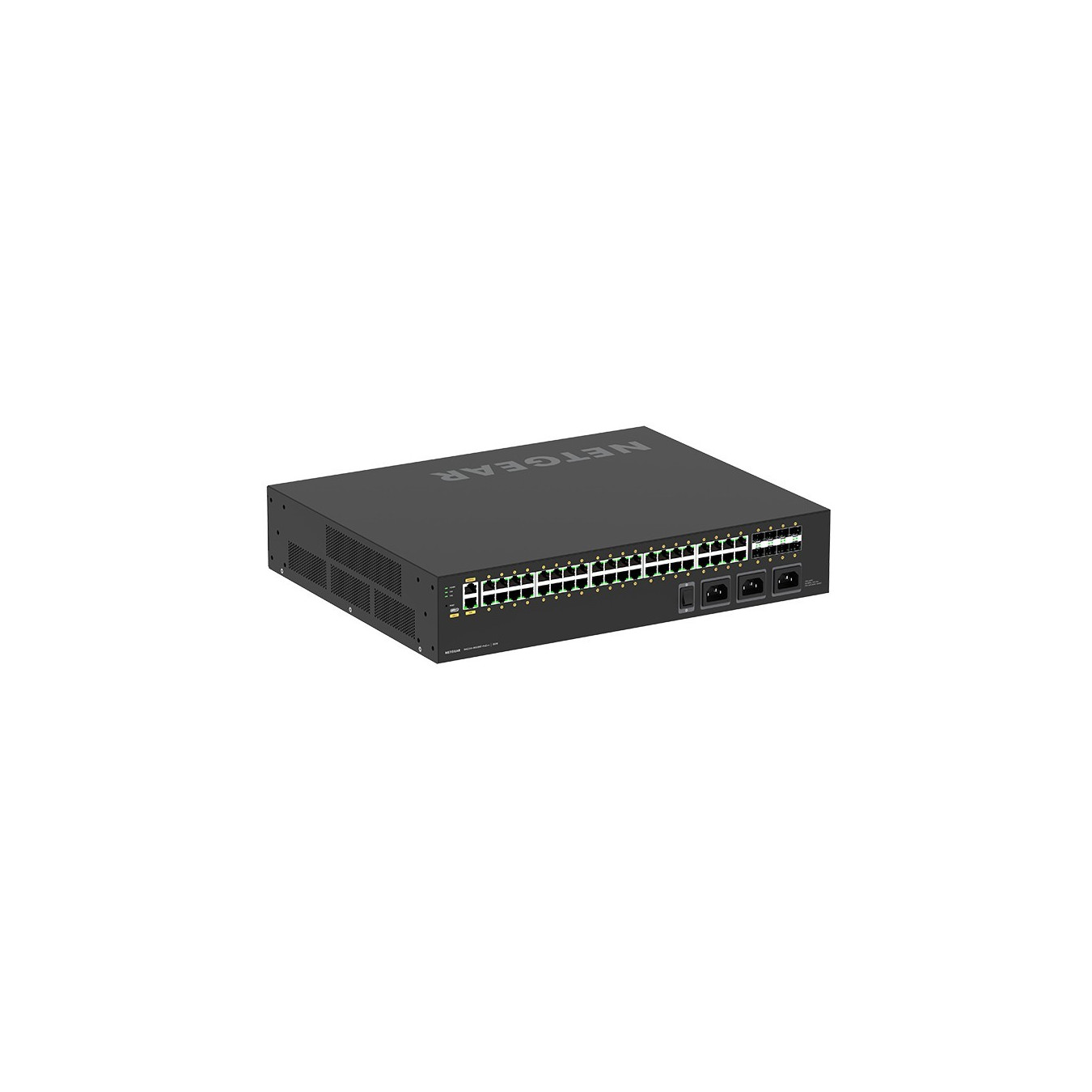 NETGEAR AV LINE - M4250-40G8XF-POE++ - 40x Gigabit PoE++ Ports, 8x SFP+, L2/L3 Managed, 2U Rackmount, Black