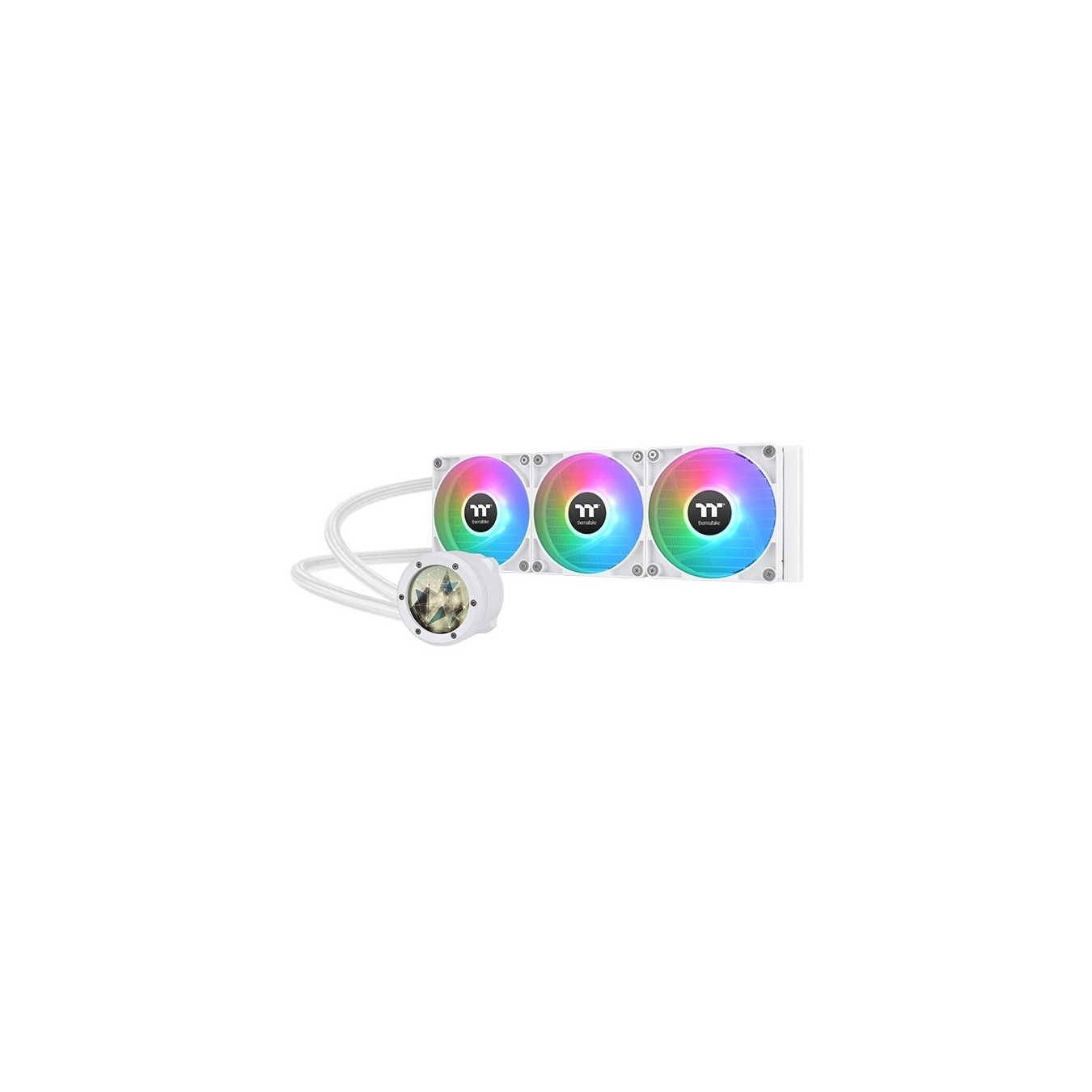 Thermaltake TH360 V2 Ultra ARGB - AIO Liquid Cooler 360mm - Snow (White), TFT-LCD Pump, ARGB Sync