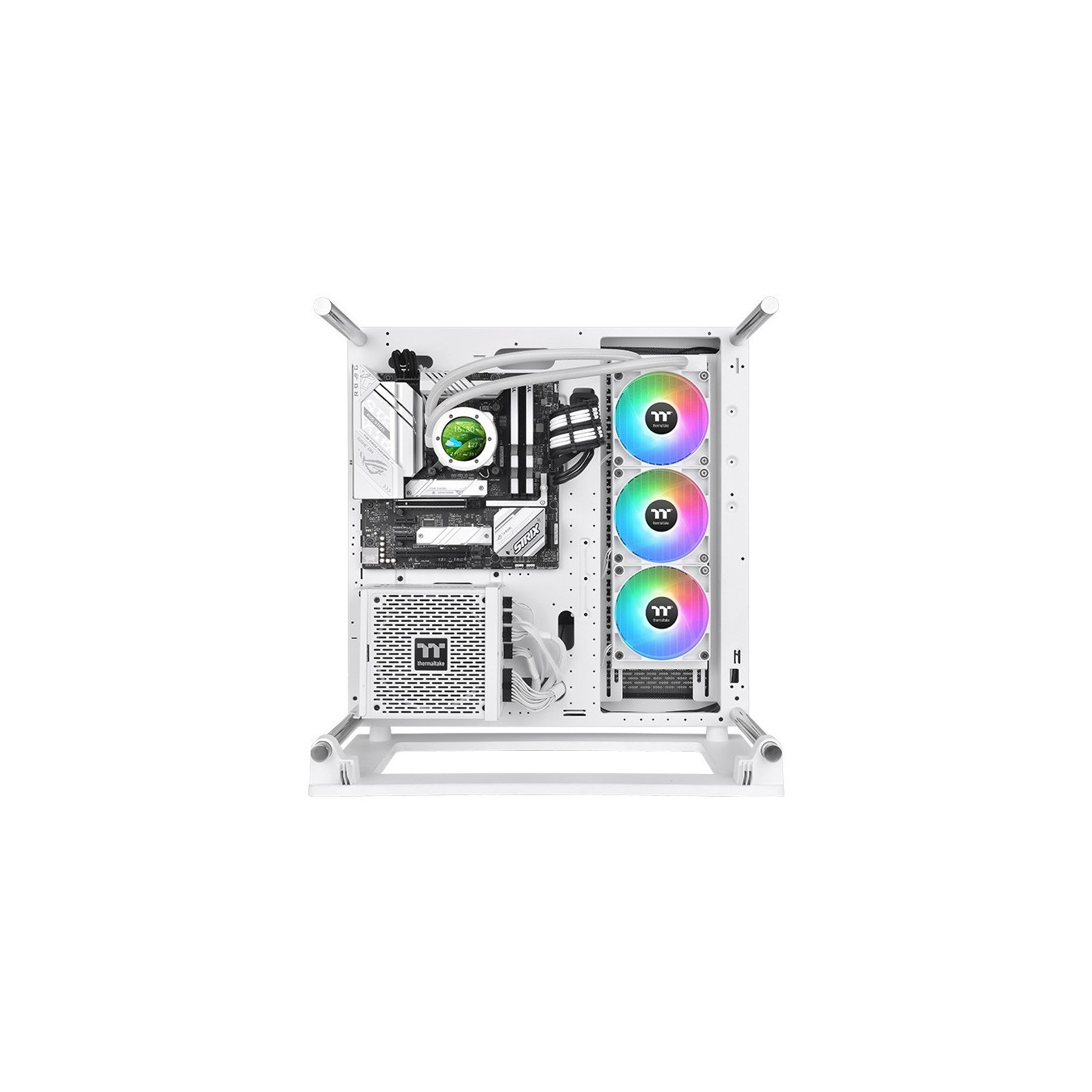 Thermaltake TH360 V2 Ultra ARGB - AIO Liquid Cooler 360mm - Snow (White), TFT-LCD Pump, ARGB Sync