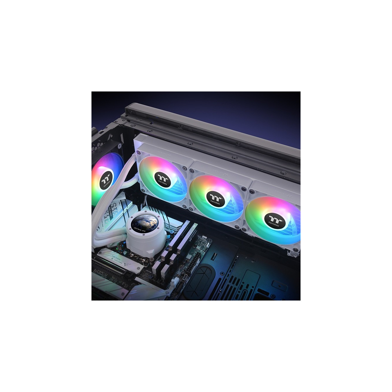 Thermaltake TH360 V2 Ultra ARGB - AIO Liquid Cooler 360mm - Snow (White), TFT-LCD Pump, ARGB Sync