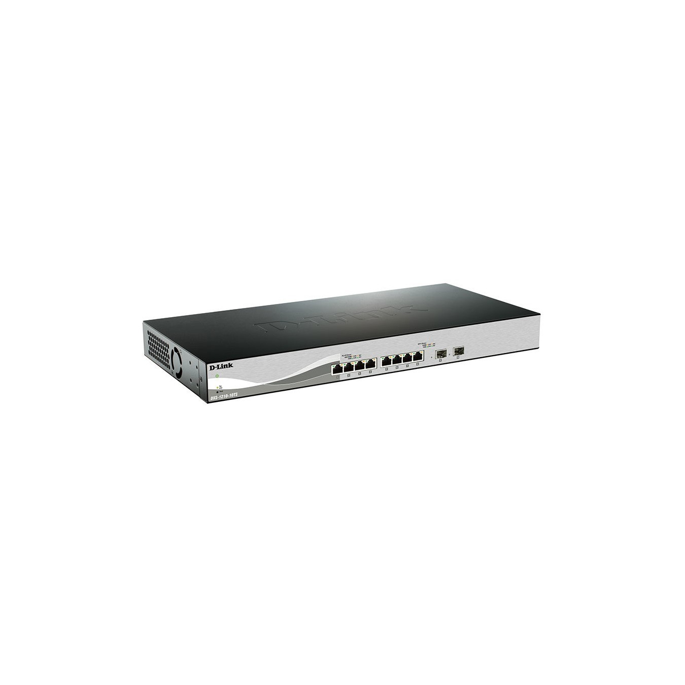 D-Link DXS-1210-10TS - 10-Port Smart Managed 10GbE Switch - 8x10G RJ45 + 2xSFP+, L2/L3, 1U Rackmount (Black/Silver)