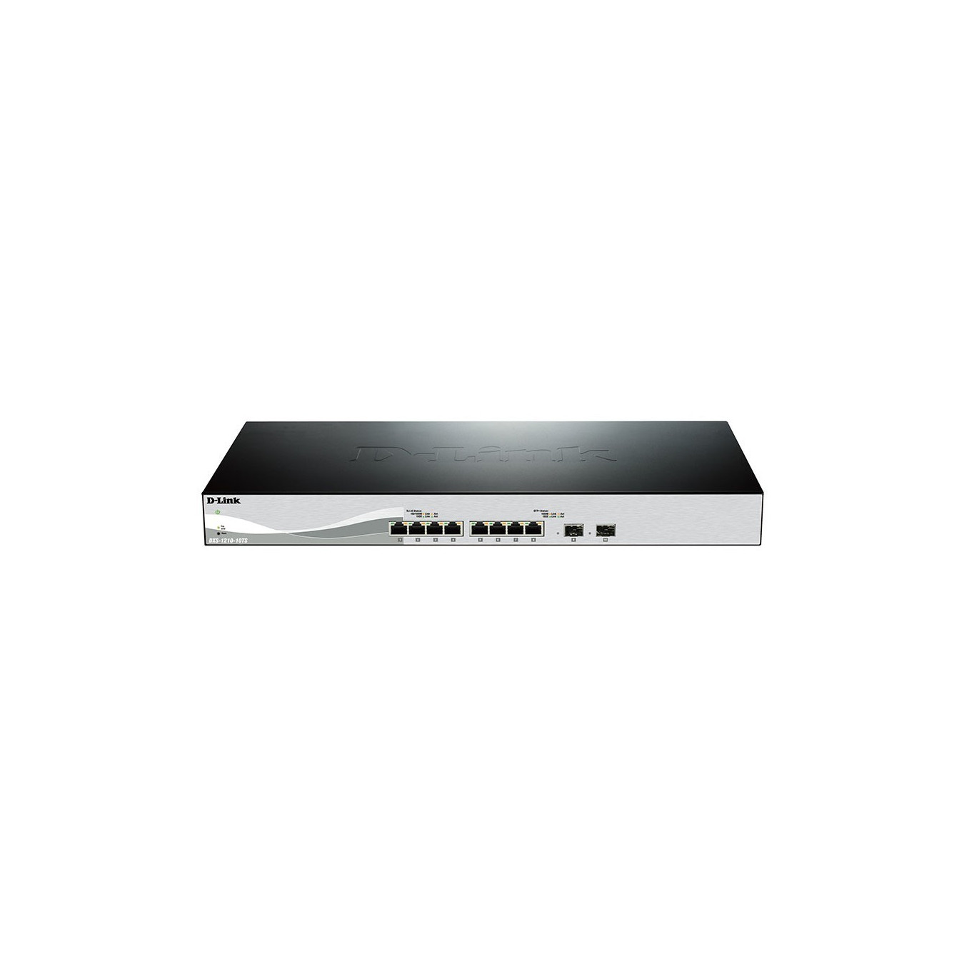 D-Link DXS-1210-10TS - 10-Port Smart Managed 10GbE Switch - 8x10G RJ45 + 2xSFP+, L2/L3, 1U Rackmount (Black/Silver)