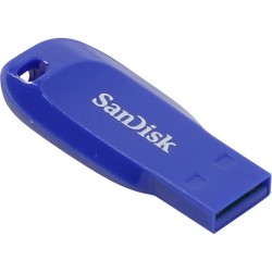 Buy SanDisk Cruzer Blade - 64GB USB 2.0 Flash Drive - Electric Blue, Capless wit... in Cyprus, Nicosia, Limassol, Larnaka, Pafos