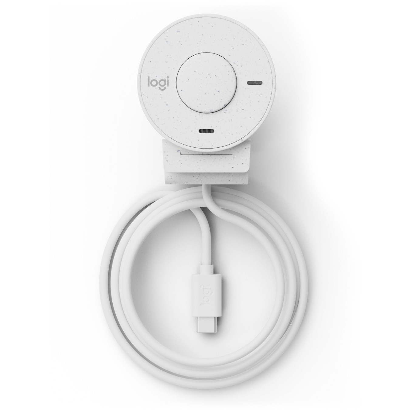 Logitech BRIO 300 - Full HD 1080p Webcam (White) - 30 fps, Built-in Microphone, Privacy Cover