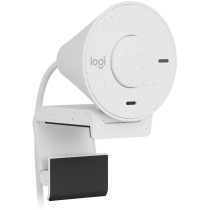 Logitech BRIO 300 - Full HD 1080p Webcam (White) - 30 fps, Built-in Microphone, Privacy Cover