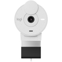 Logitech BRIO 300 - Full HD 1080p Webcam (White) - 30 fps, Built-in Microphone, Privacy Cover