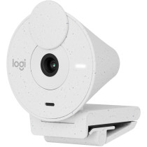 Logitech BRIO 300 - Full HD 1080p Webcam (White) - 30 fps, Built-in Microphone, Privacy Cover