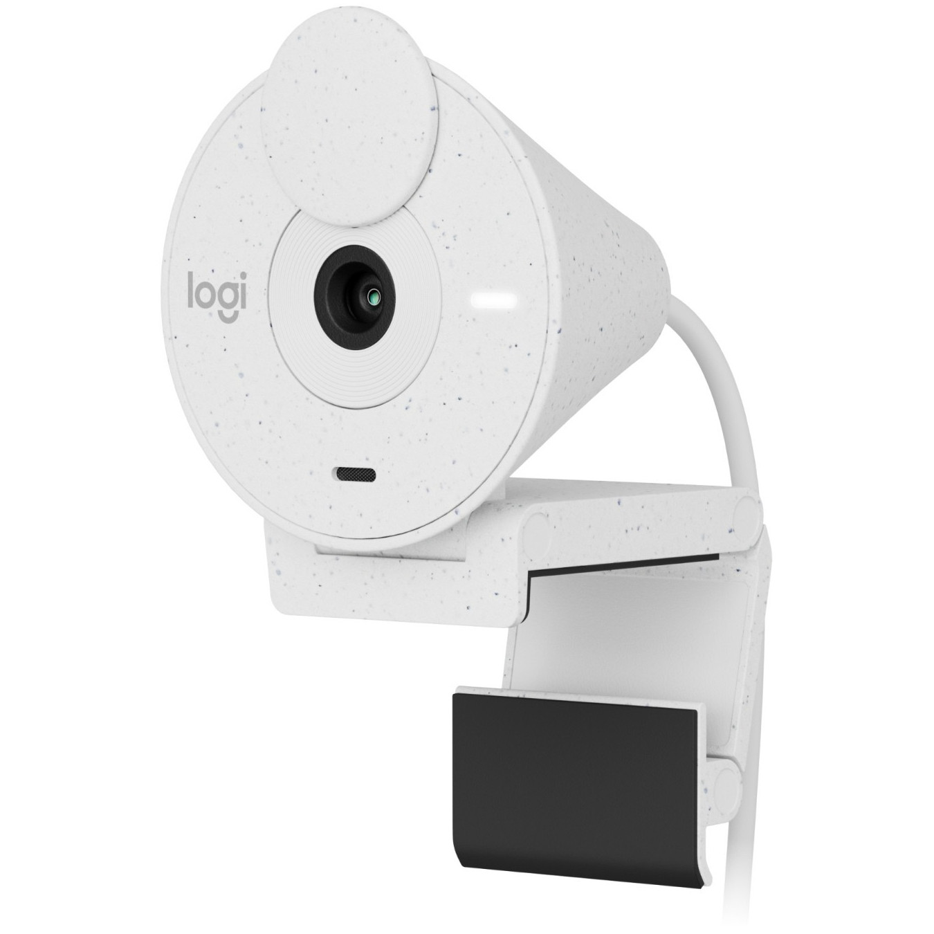 Logitech BRIO 300 - Full HD 1080p Webcam (White) - 30 fps, Built-in Microphone, Privacy Cover