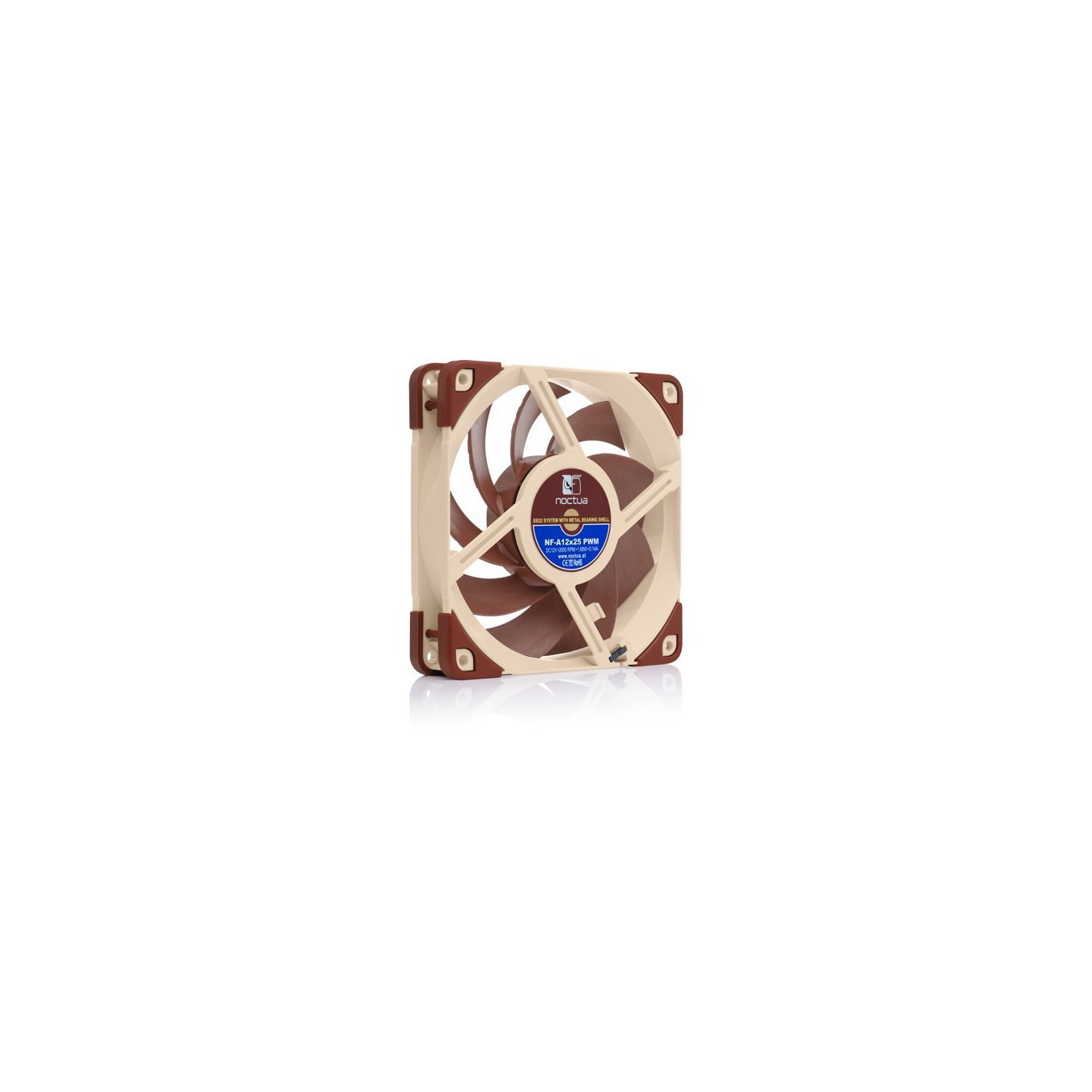 Noctua NF-A12x25 PWM - 120mm High-Performance PWM Fan - Brown, 2000 RPM, 12V, SSO Bearing — Buy in Cyprus with Fast Delivery