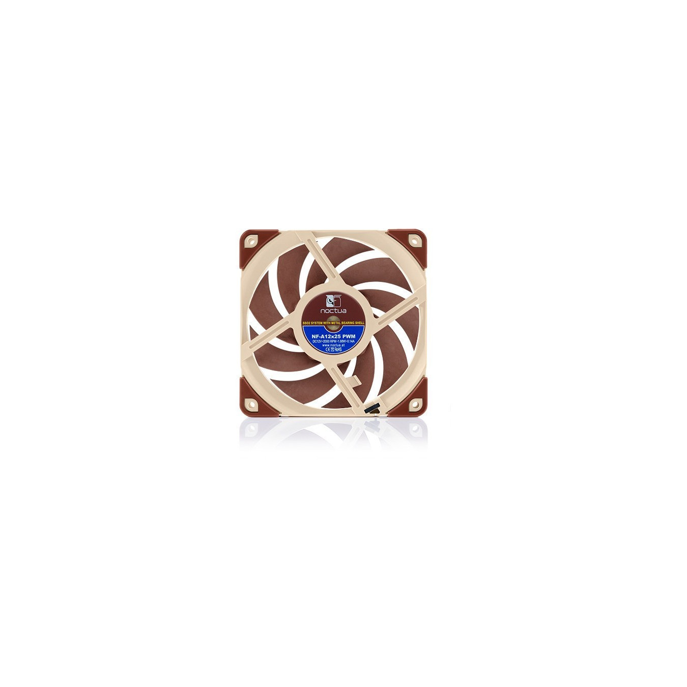 Noctua NF-A12x25 PWM - 120mm High-Performance PWM Fan - Brown, 2000 RPM, 12V, SSO Bearing — Buy in Cyprus with Fast Delivery