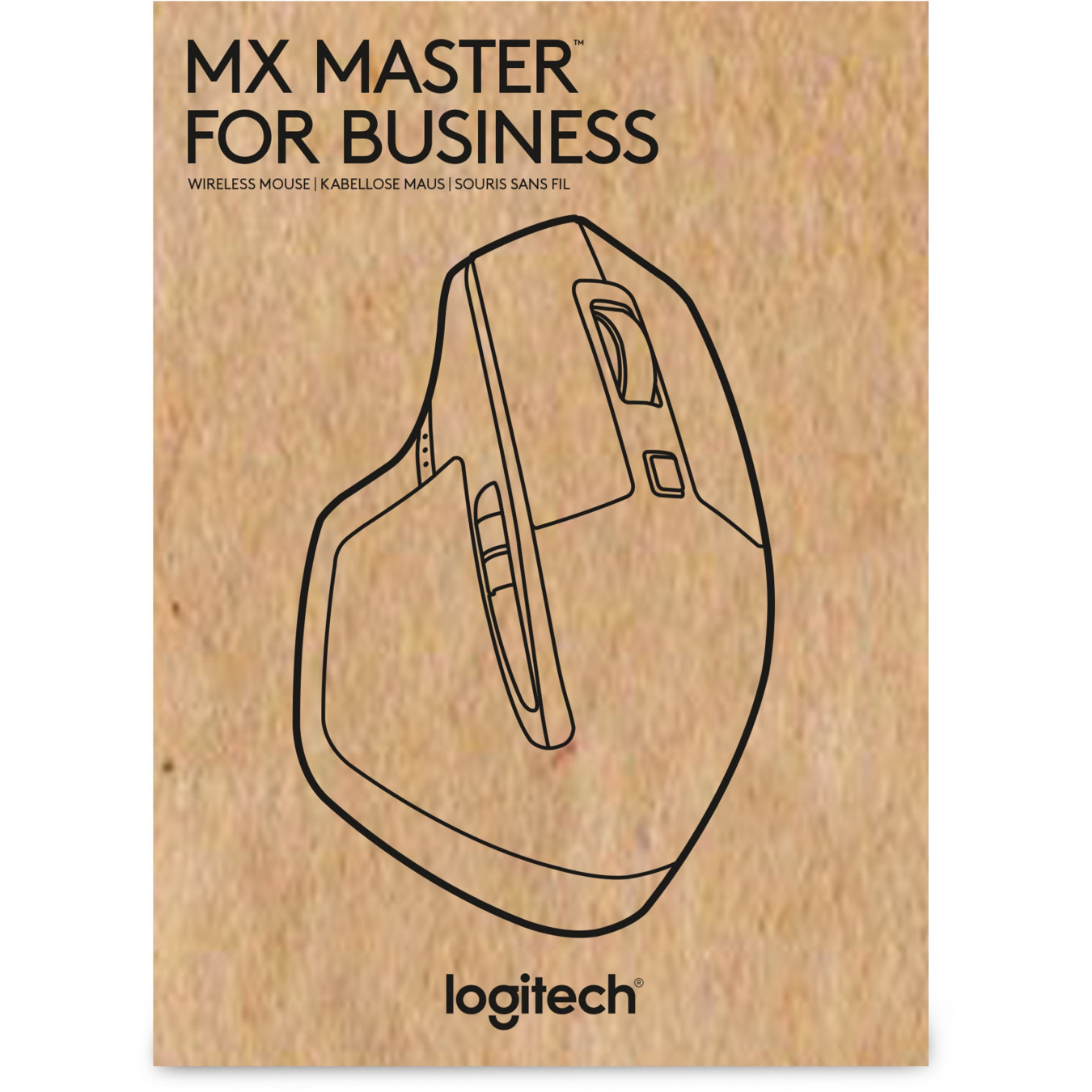 Logitech MX Master Wireless Mouse - Right-Hand Ergonomic - Black/Bronze, RF + Bluetooth, 1000 DPI