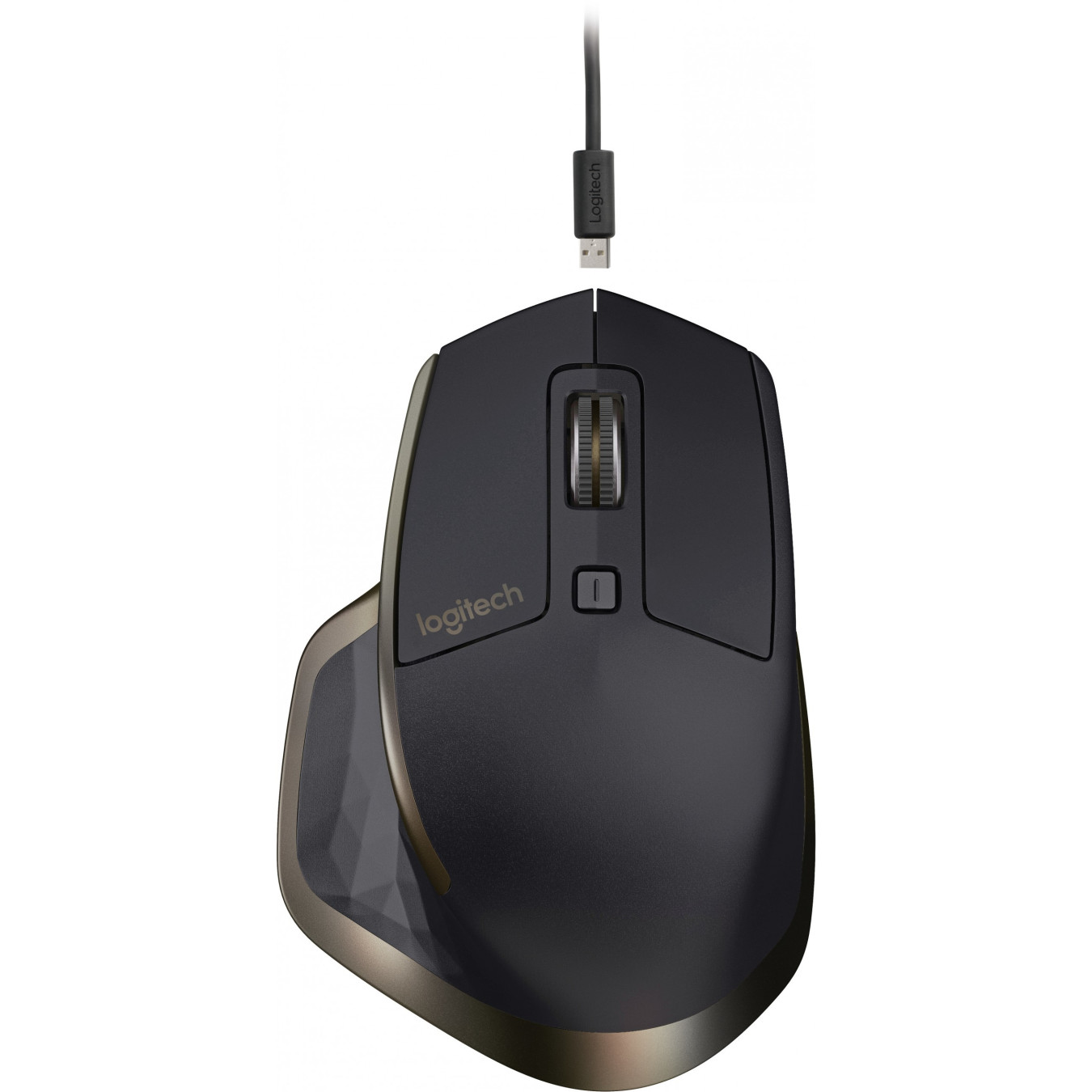 Logitech MX Master Wireless Mouse - Right-Hand Ergonomic - Black/Bronze, RF + Bluetooth, 1000 DPI