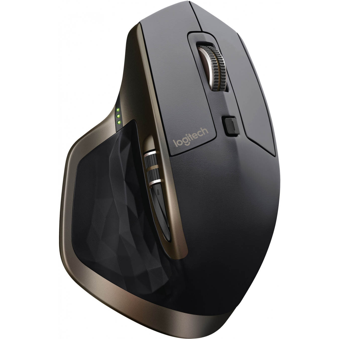 Logitech MX Master Wireless Mouse - Right-Hand Ergonomic - Black/Bronze, RF + Bluetooth, 1000 DPI