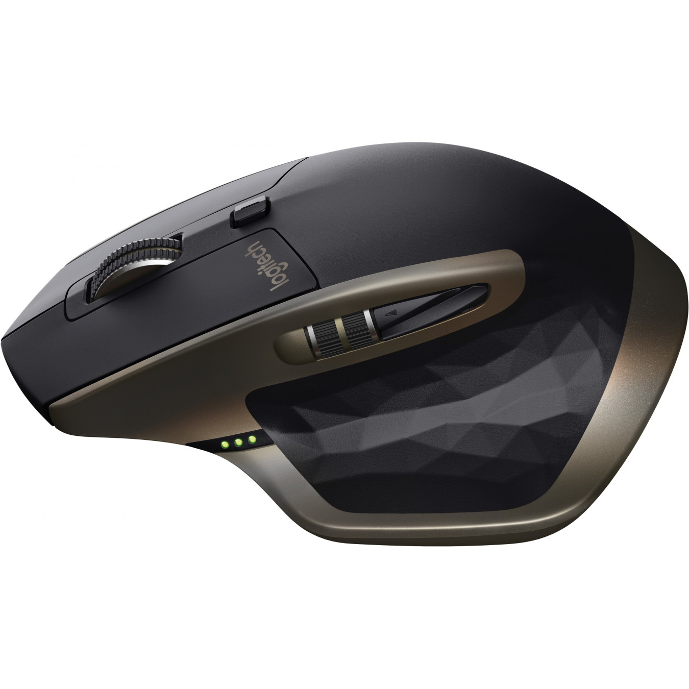 Logitech MX Master Wireless Mouse - Right-Hand Ergonomic - Black/Bronze, RF + Bluetooth, 1000 DPI