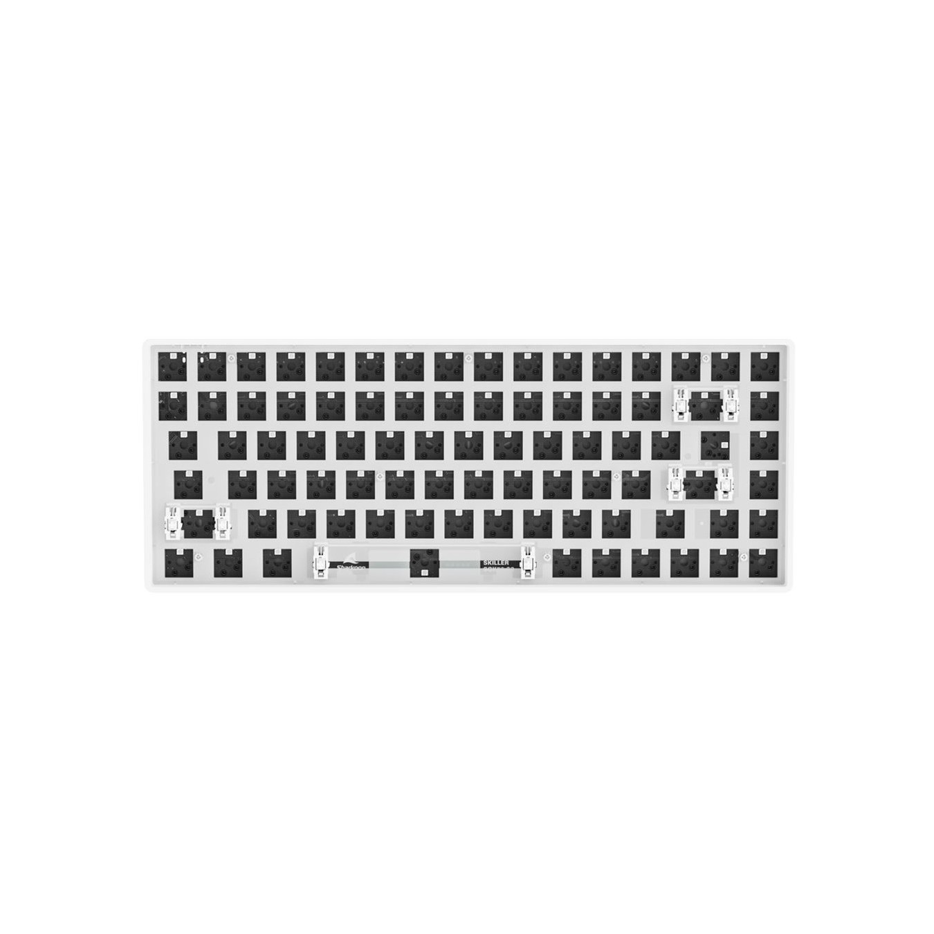 Sharkoon SKILLER SGK50 S3 Barebone - 75% RGB Barebone Keyboard, White, 256KB Onboard, USB-C 1.5m, 1000 Hz