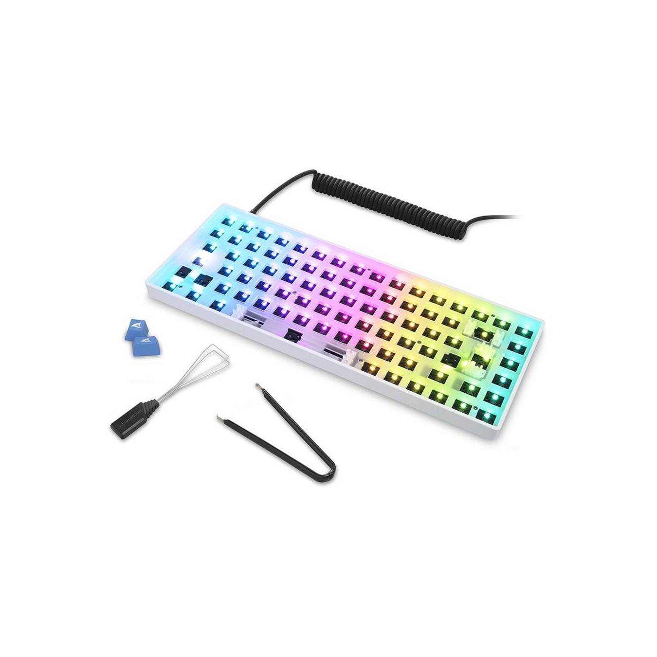 Sharkoon SKILLER SGK50 S3 Barebone - 75% RGB Barebone Keyboard, White, 256KB Onboard, USB-C 1.5m, 1000 Hz