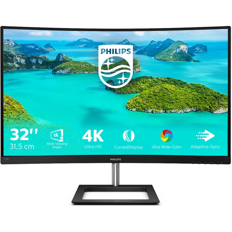 Buy Philips 328E1CA 31.5" 4K UHD Curved VA Monitor (1500R) - 3840x2160, 60Hz, 4m... in Cyprus, Nicosia, Limassol, Larnaka, Pafos