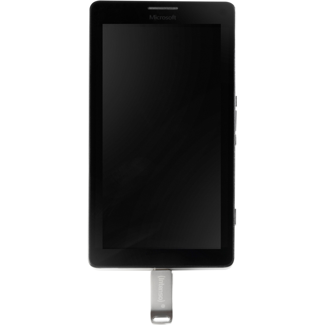 Intenso cMobile Line - 128GB USB-C/USB-A Flash Drive - Silver, USB 3.2 Gen1, 70 MB/s, Swivel Keyring