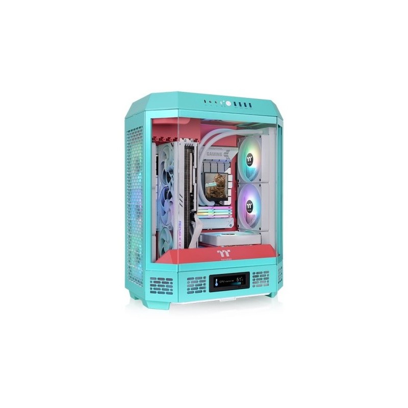 Buy Thermaltake The Tower 600 - Mint Strawberry Mid-Tower ATX Case, Tempered Gla... in Cyprus, Nicosia, Limassol, Larnaka, Pafos
