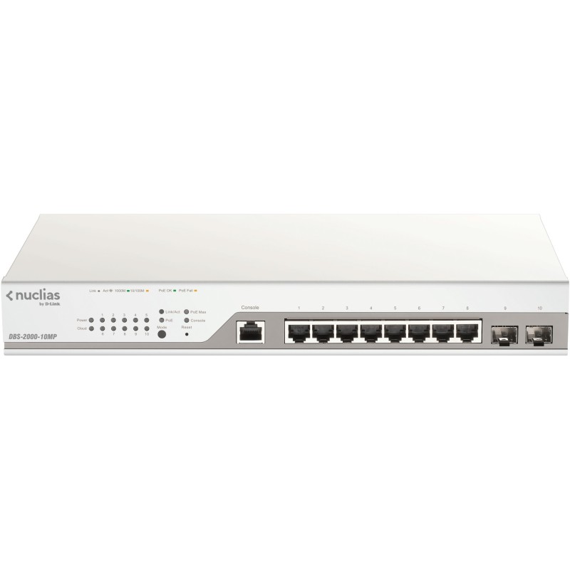 Buy D-Link Nuclias DBS-2000-10MP - 10-Port L2 Managed PoE+ Switch, 8x PoE+ (30W)... in Cyprus, Nicosia, Limassol, Larnaka, Pafos