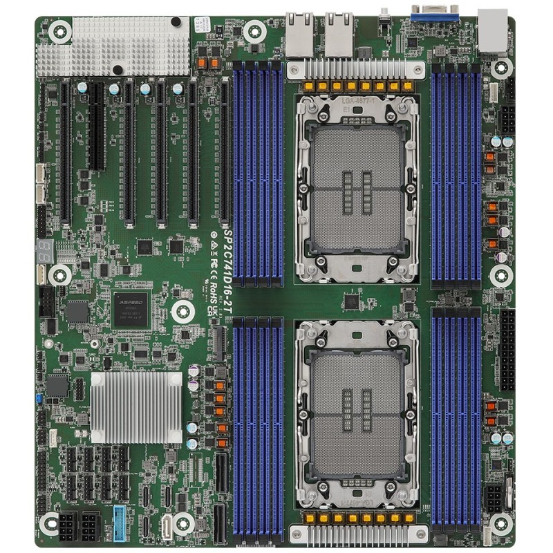 Buy ASRock SP2C741D16-2T - Dual LGA4677 Xeon Server Motherboard, EEB, 16x DDR5 u... in Cyprus, Nicosia, Limassol, Larnaka, Pafos