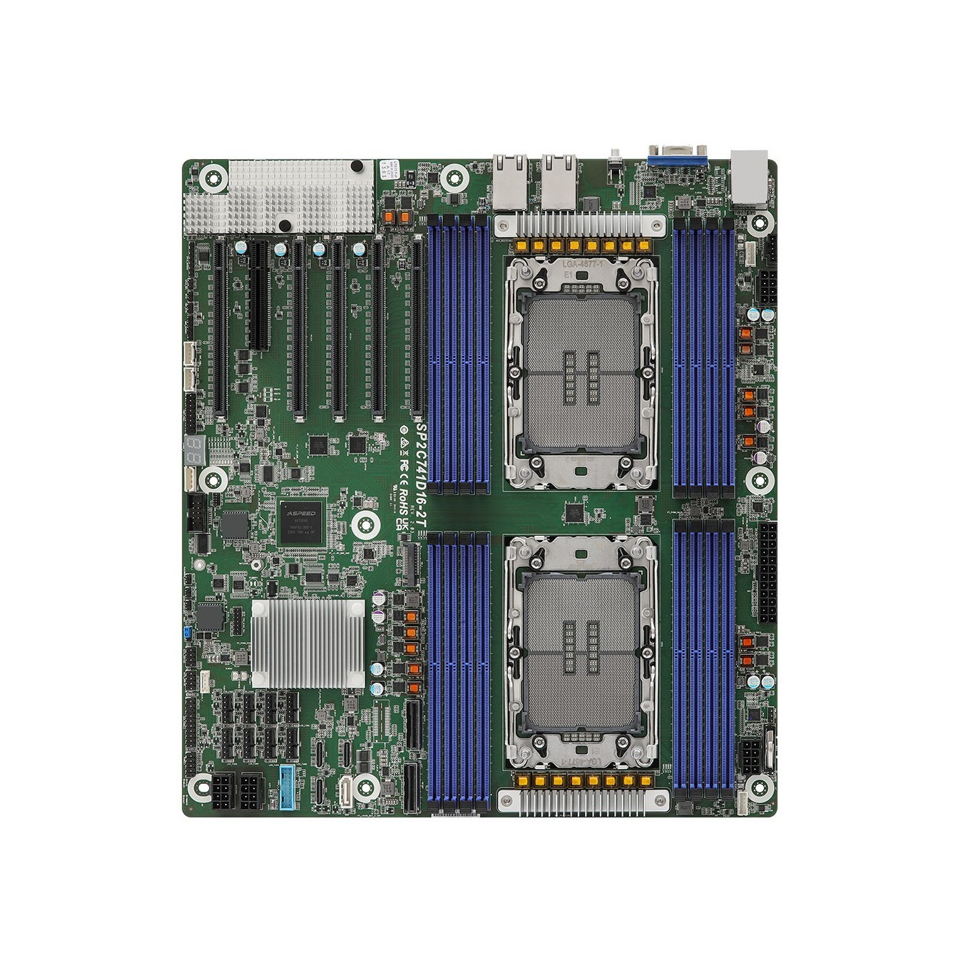 ASRock SP2C741D16-2T - Dual LGA4677 Xeon Server Motherboard, EEB, 16x DDR5 up to 5600MHz — Buy in Cyprus with Fast Delivery