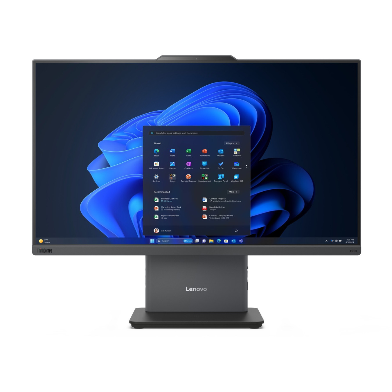 Lenovo ThinkCentre Neo50a-24 Gen5 - i5-13420H, 16GB DDR5, 512GB PCIe4 SSD, 23.8" FHD IPS, Luna Grey, Win11 Pro
