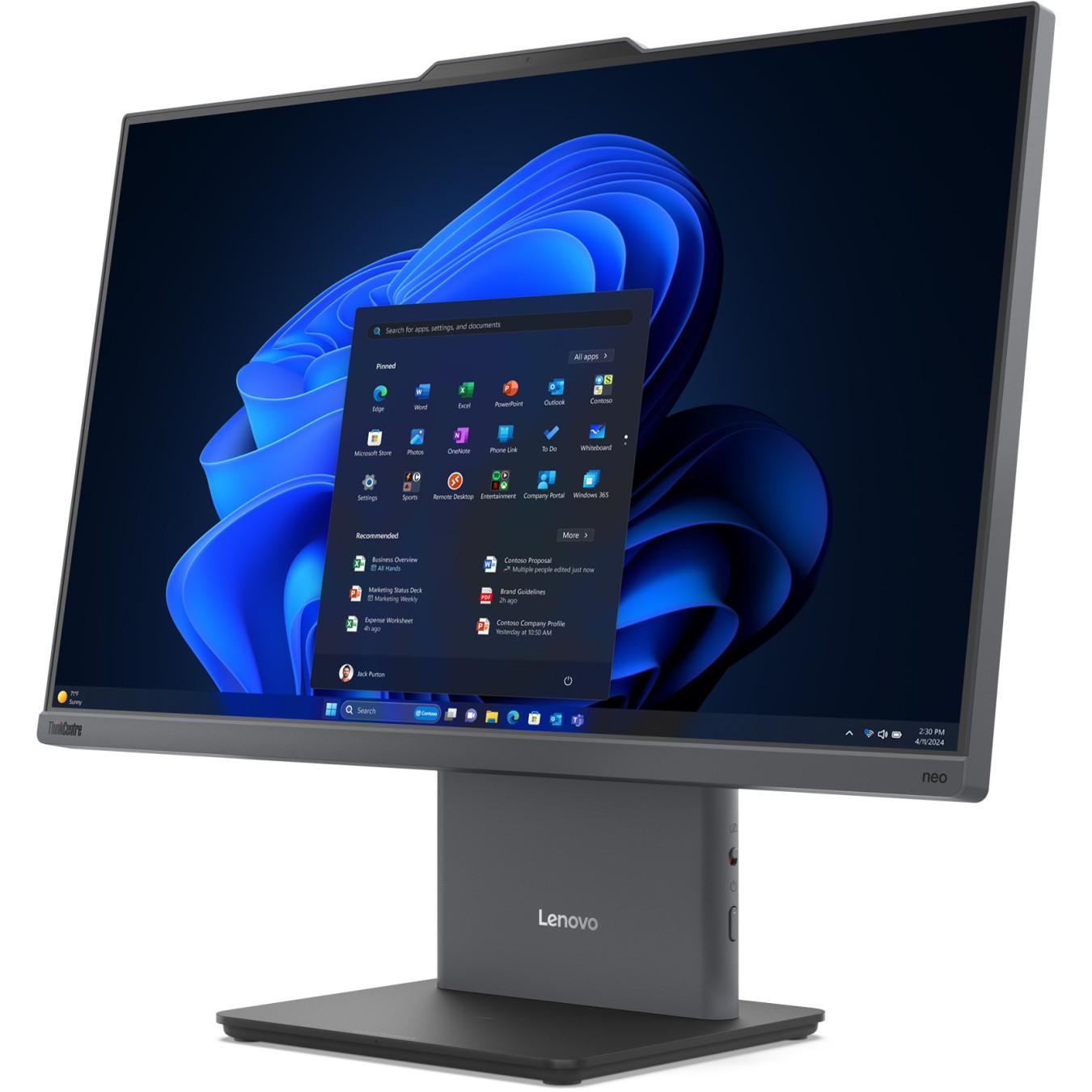 Lenovo ThinkCentre Neo50a-24 Gen5 - i5-13420H, 16GB DDR5, 512GB PCIe4 SSD, 23.8" FHD IPS, Luna Grey, Win11 Pro