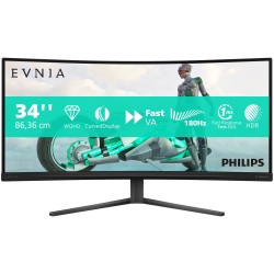 Buy Philips Evnia 34M2C3500L - 34" UWQHD 3440x1440 21:9 Curved 1500R - 180Hz 1ms... in Cyprus, Nicosia, Limassol, Larnaka, Pafos
