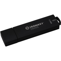 Kingston IronKey D500S - 128GB AES-256 Encrypted USB 3.2 Gen1 Flash Drive, FIPS 140-3, Black