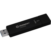 Kingston IronKey D500S - 128GB AES-256 Encrypted USB 3.2 Gen1 Flash Drive, FIPS 140-3, Black