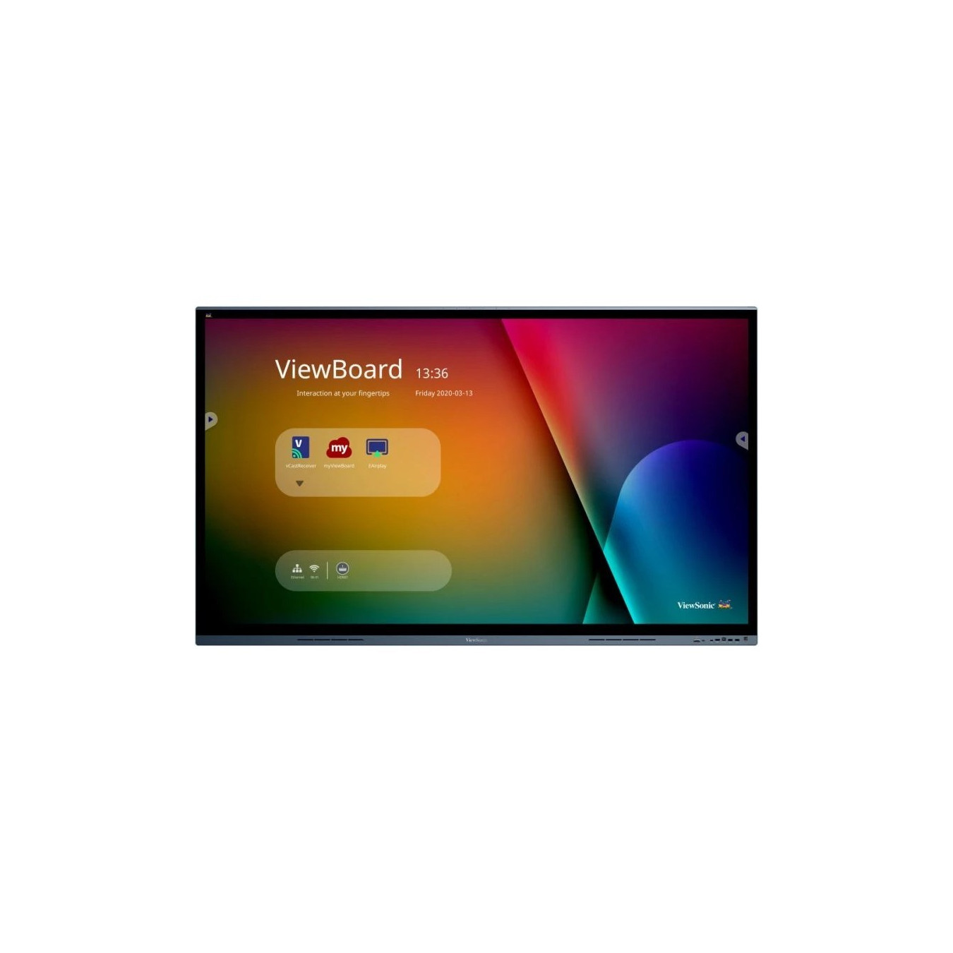 ViewSonic IFP7562 - 75" 4K Interactive Flat Panel - Android SoC 4x ARM Cortex‑A73 1.2GHz, 3GB/32GB, USB‑C PD65W, Black