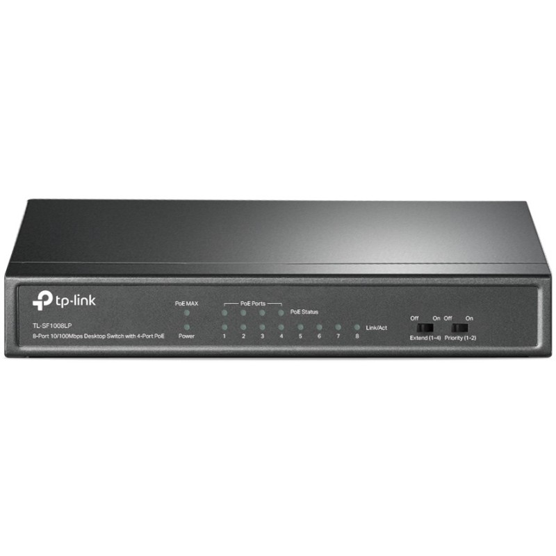 Buy TP-Link TL-SF1008LP - 8-Port 10/100 Unmanaged Switch, 4x PoE+ (41W), Black, ... in Cyprus, Nicosia, Limassol, Larnaka, Pafos