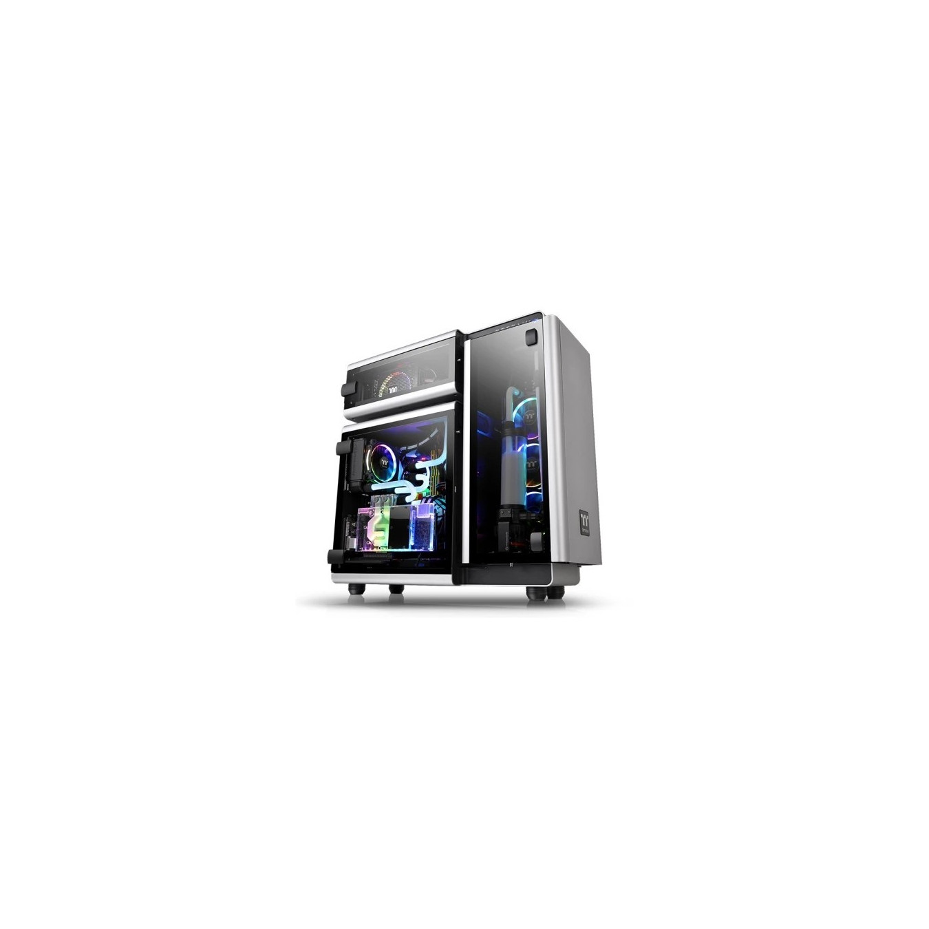 Thermaltake Level 20 TG - Ultra Tower PC Case - Aluminum & Tempered Glass, Black/Grey, 3x140mm Fans, E-ATX/ATX Support