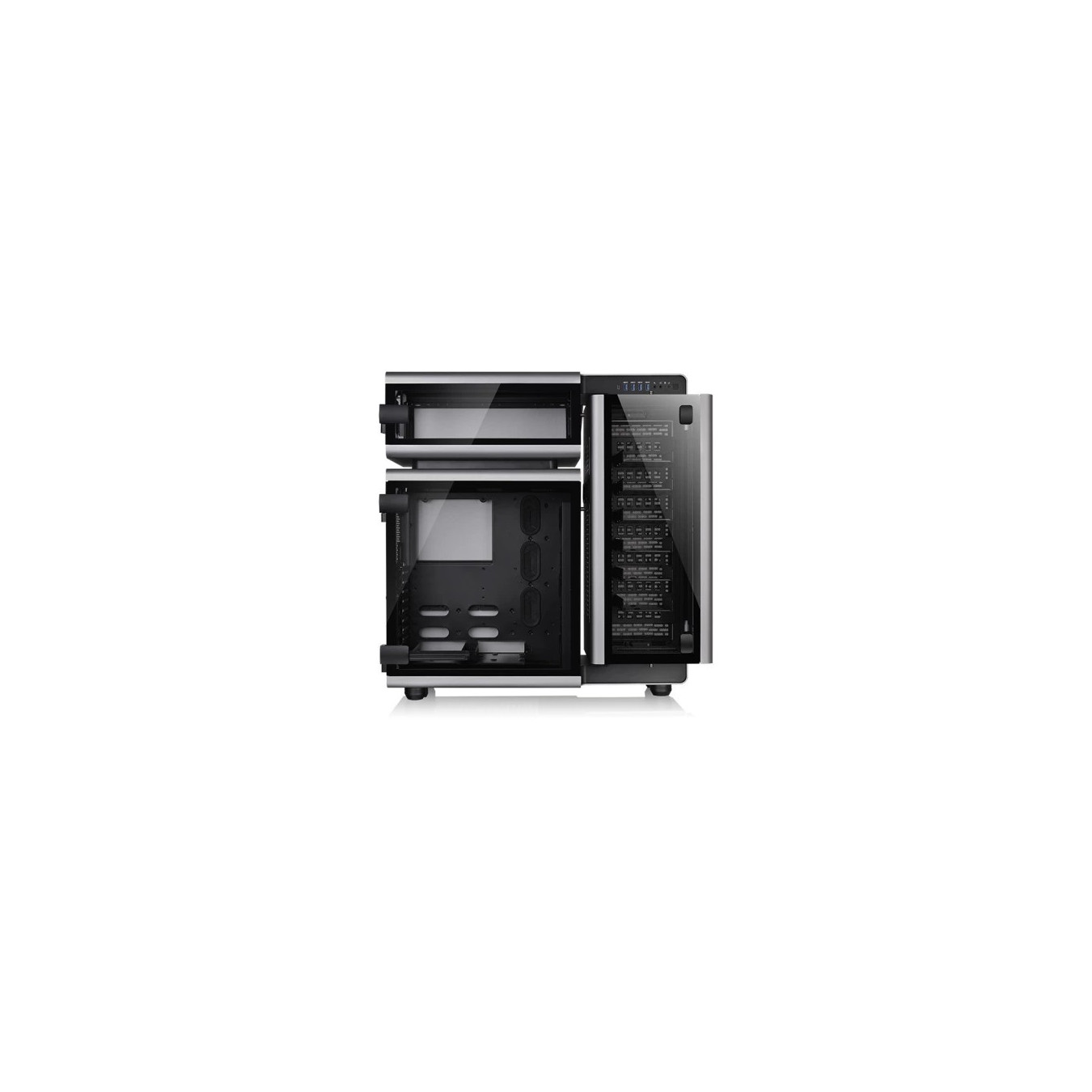 Thermaltake Level 20 TG - Ultra Tower PC Case - Aluminum & Tempered Glass, Black/Grey, 3x140mm Fans, E-ATX/ATX Support