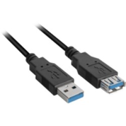 Buy Sharkoon USB 3.0 A-to-A Extension Cable - 1.0 m - Black - USB 3.2 Gen 1 (5 G... in Cyprus, Nicosia, Limassol, Larnaka, Pafos