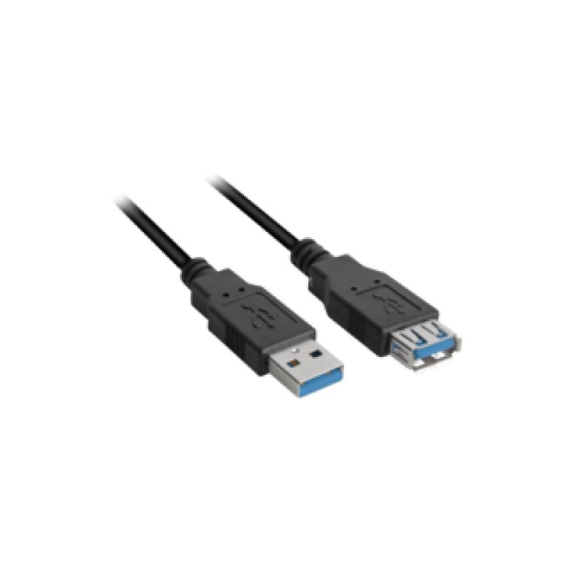Buy Sharkoon USB 3.0 A-to-A Extension Cable - 1.0 m - Black - USB 3.2 Gen 1 (5 G... in Cyprus, Nicosia, Limassol, Larnaka, Pafos