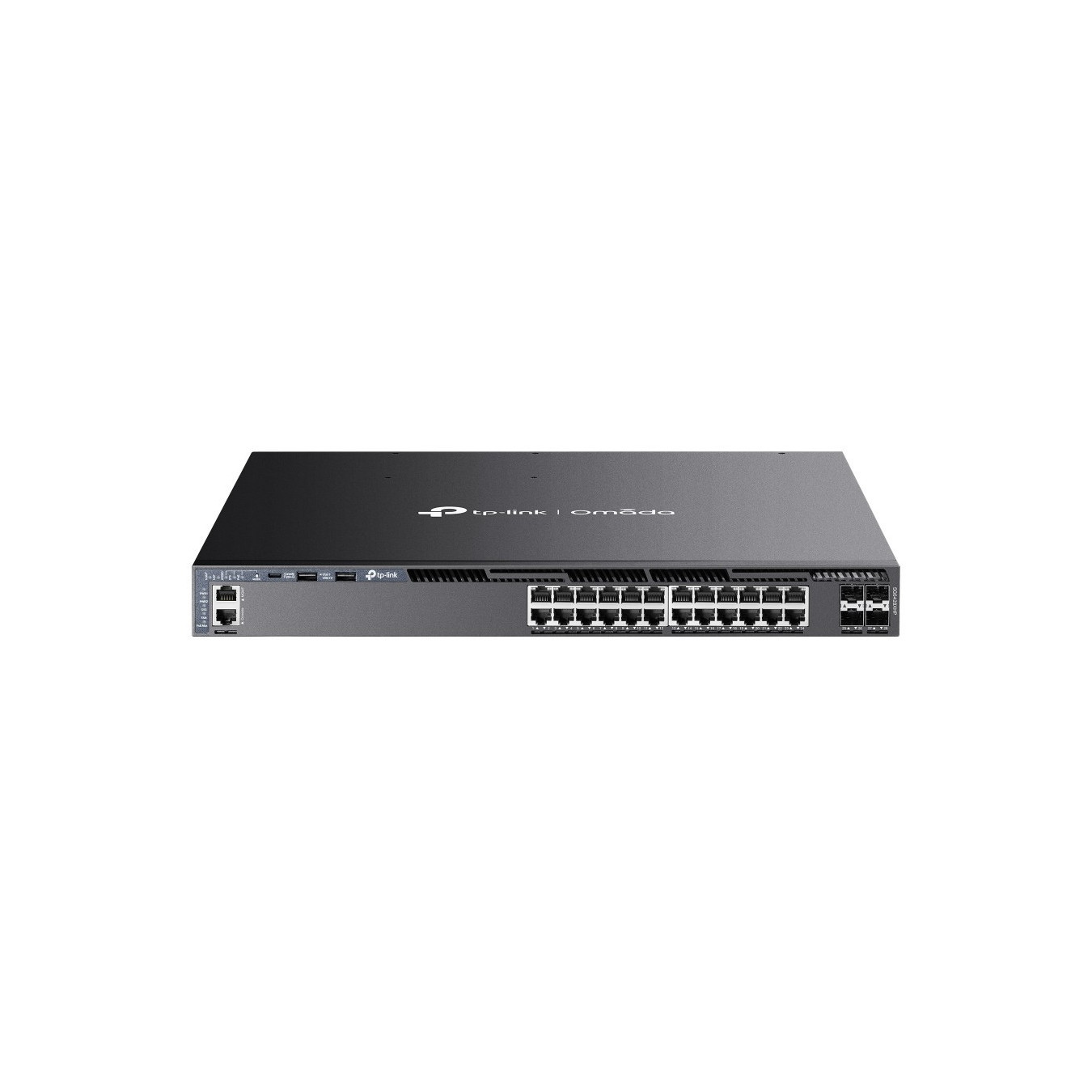 TP-Link Omada Switch - SG6428XHP - 24-Port Gigabit PoE+ with 4x10G SFP+, L3 Managed, 1U, Black