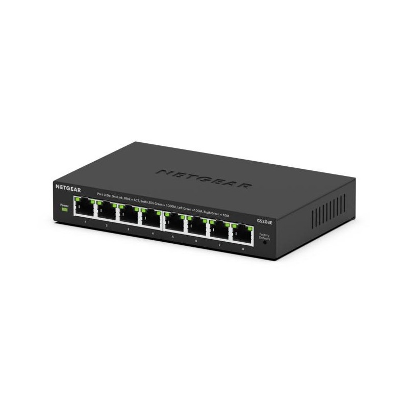Buy NETGEAR GS308E-400EUS - 8-Port Gigabit Managed L2/L3 Switch, Black, DC 12V in Cyprus, Nicosia, Limassol, Larnaka, Pafos