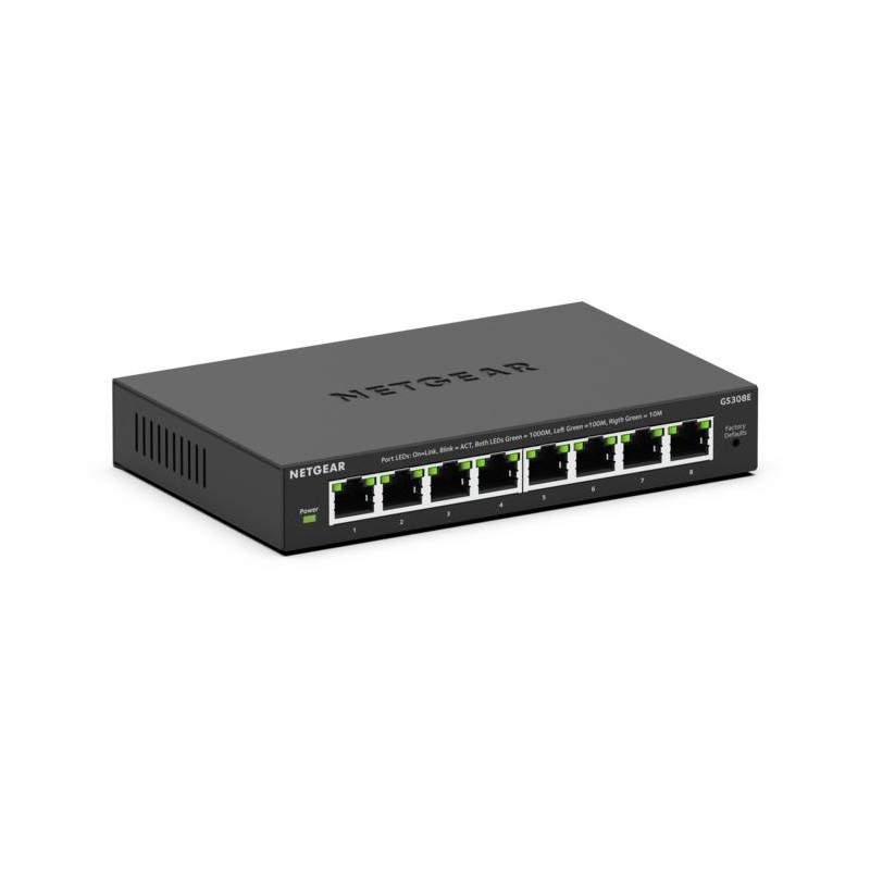 Buy NETGEAR GS308E-400EUS - 8-Port Gigabit Managed L2/L3 Switch, Black, DC 12V in Cyprus, Nicosia, Limassol, Larnaka, Pafos
