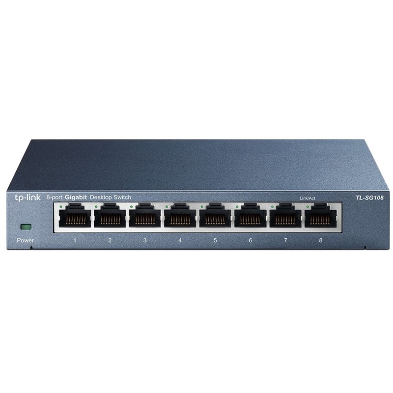 Buy TP-Link TL-SG108 - 8-Port Gigabit Unmanaged Desktop Switch (Metal, Black) in Cyprus, Nicosia, Limassol, Larnaka, Pafos