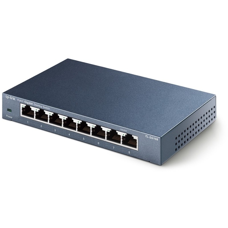Buy TP-Link TL-SG108 - 8-Port Gigabit Unmanaged Desktop Switch (Metal, Black) in Cyprus, Nicosia, Limassol, Larnaka, Pafos