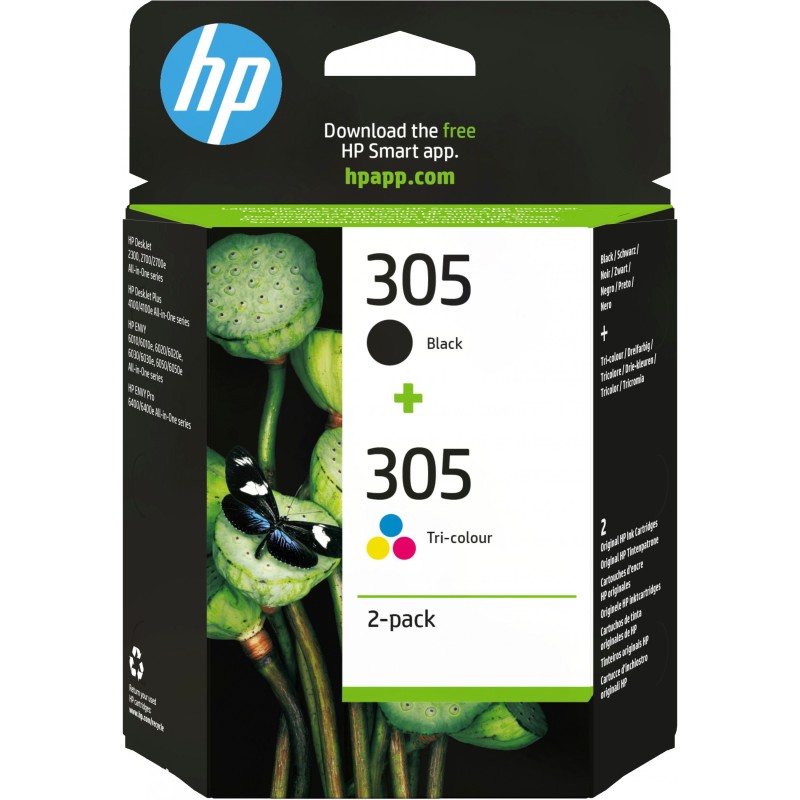 Buy HP 305 Original Ink Multipack - 6ZD17AE - Black + Tri-color (BK,C,M,Y), Stan... in Cyprus, Nicosia, Limassol, Larnaka, Pafos