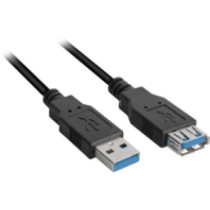 Sharkoon USB 3.2 Gen 1 (USB 3.0) A-to-A Extension Cable - 2.0 m - Black — Buy in Cyprus with Fast Delivery