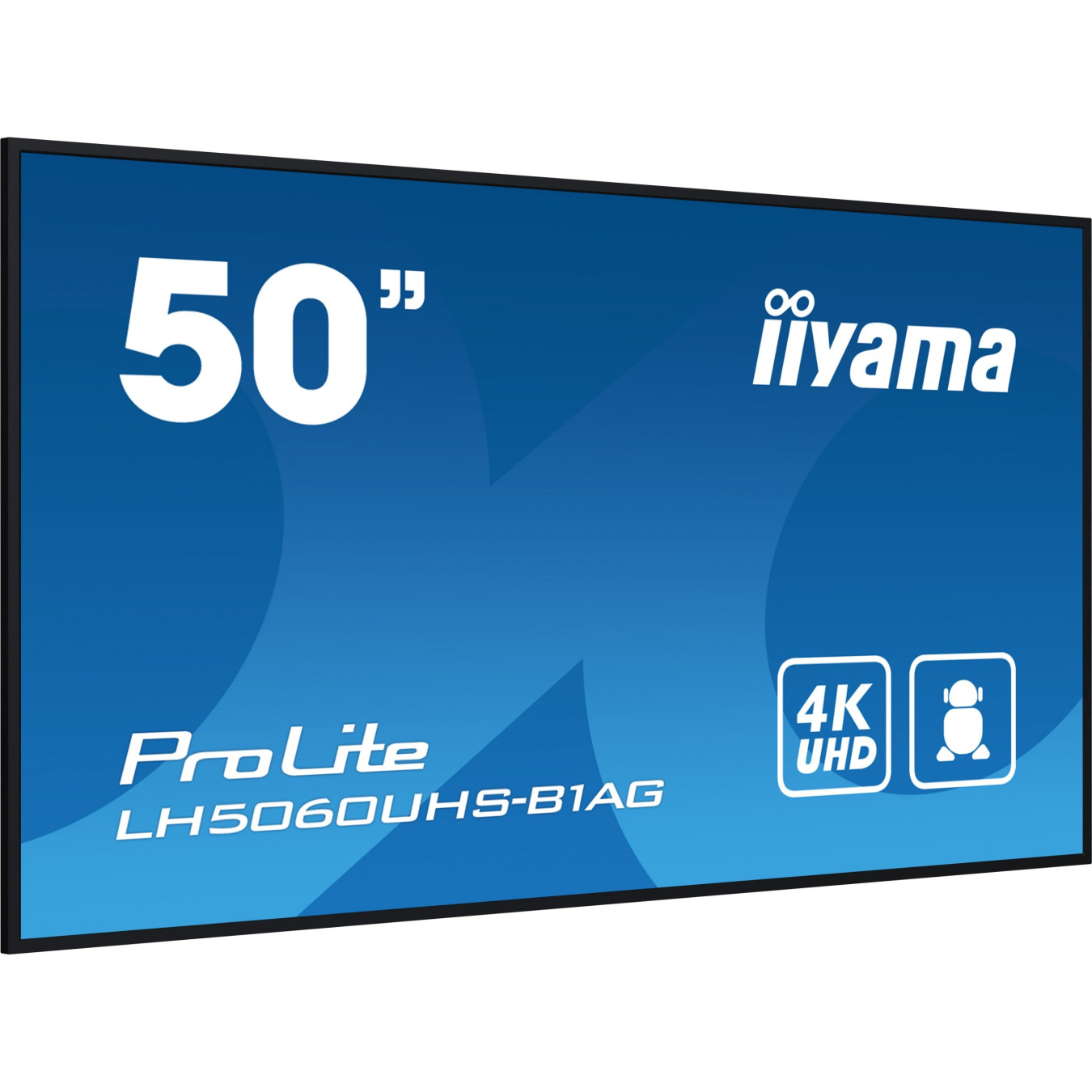 iiyama LH5060UHS-B1AG - 50" 4K UHD Digital Signage Display, IPS, Android 11, 16GB Storage, 2GB RAM, Black