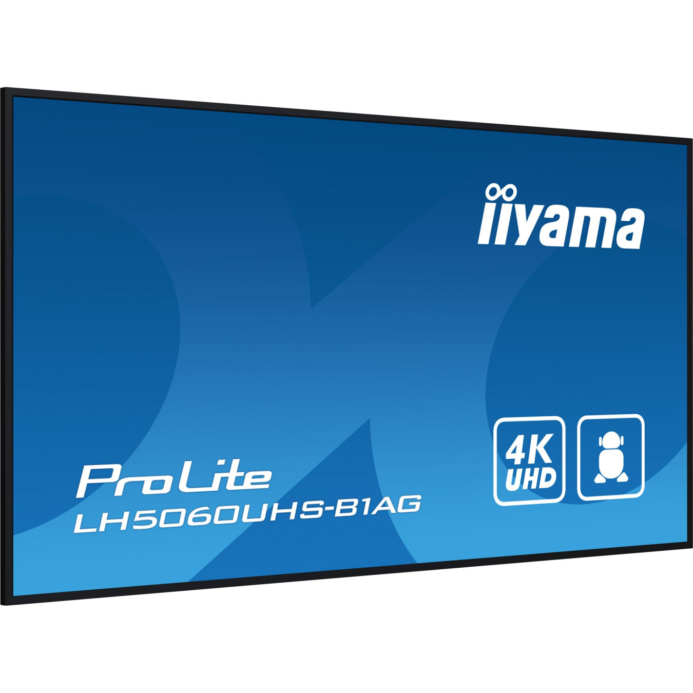 iiyama LH5060UHS-B1AG - 50" 4K UHD Digital Signage Display, IPS, Android 11, 16GB Storage, 2GB RAM, Black