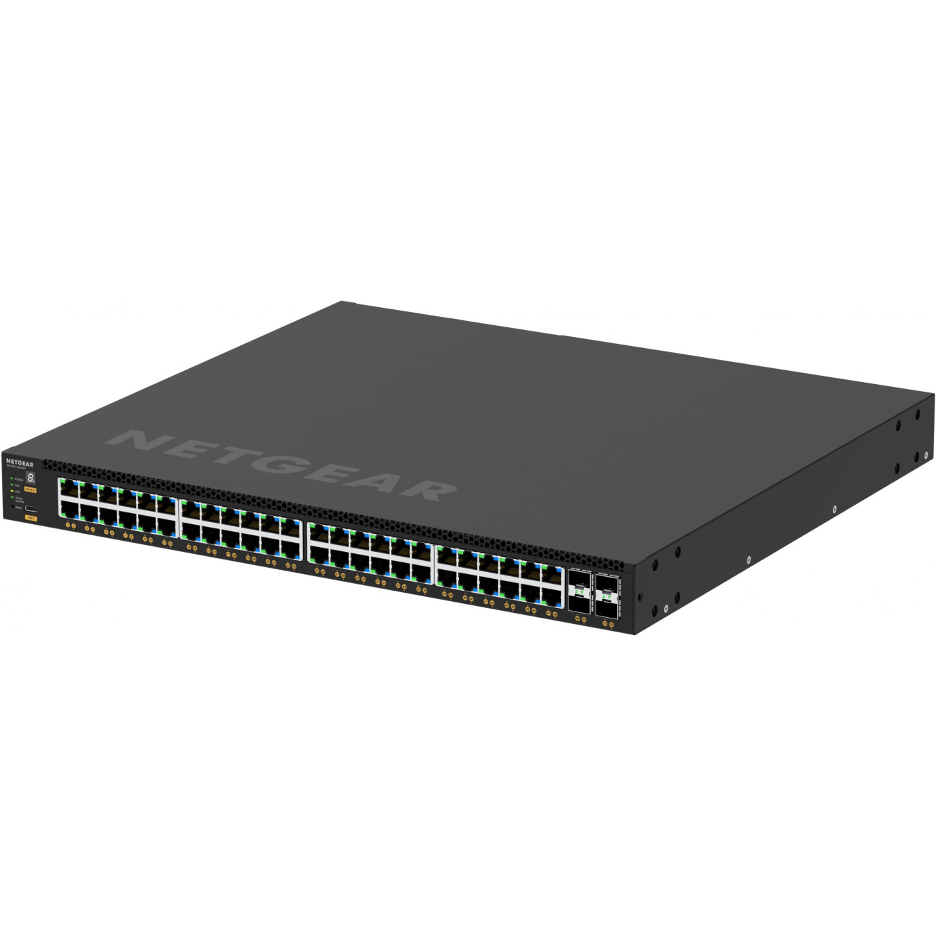 NETGEAR Switch - M4350-48G4XF - 48x Gigabit PoE+ & 4x SFP+, 1U Rack, Black, 2GB DDR4, ARM Cortex-A57 1.8GHz